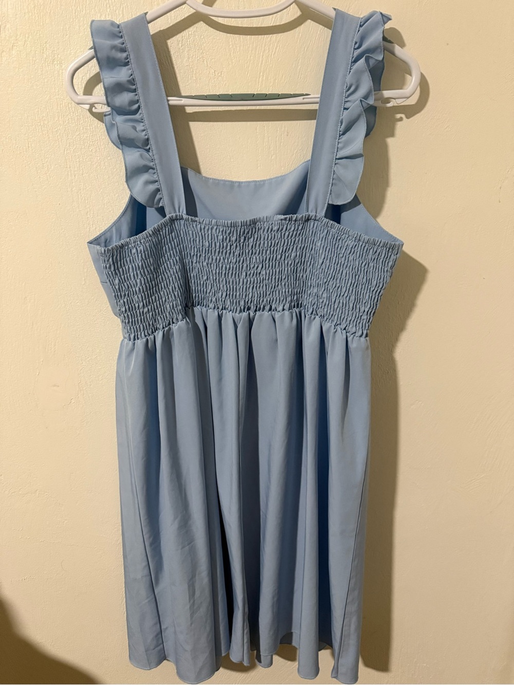 Light Blue Ruffle Strap Sundress - Picture 2 of 3